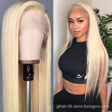 xuchang Factory Full Lace Blonde Wig,No Chemical Virgin 613 Full Lace Wig Human Hair,Lace Frontal 613 Wig Indian Straight Wigs